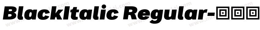BlackItalic Regular字体转换